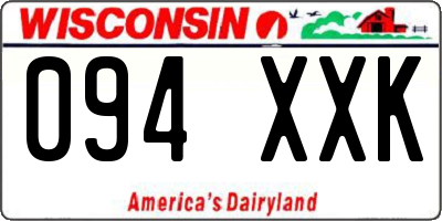 WI license plate 094XXK