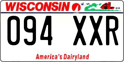 WI license plate 094XXR