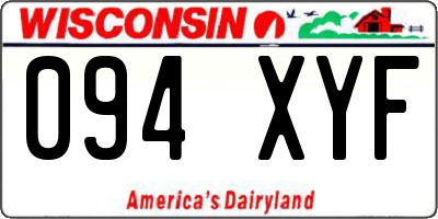 WI license plate 094XYF