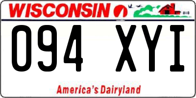 WI license plate 094XYI