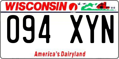WI license plate 094XYN