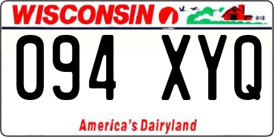 WI license plate 094XYQ