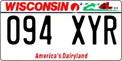 WI license plate 094XYR