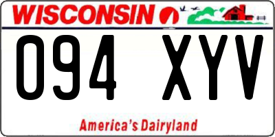 WI license plate 094XYV