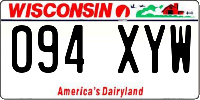 WI license plate 094XYW