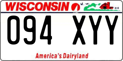 WI license plate 094XYY