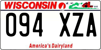 WI license plate 094XZA