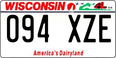 WI license plate 094XZE