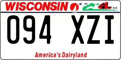 WI license plate 094XZI