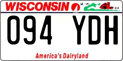 WI license plate 094YDH