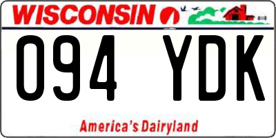WI license plate 094YDK
