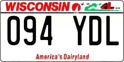 WI license plate 094YDL