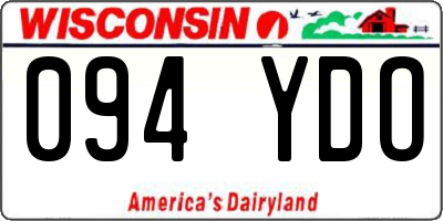 WI license plate 094YDO