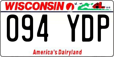 WI license plate 094YDP