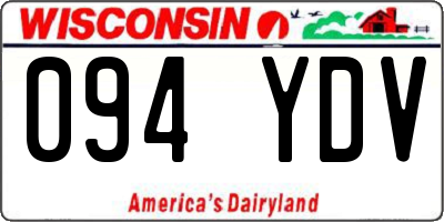 WI license plate 094YDV