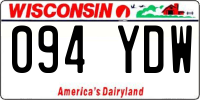 WI license plate 094YDW