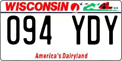 WI license plate 094YDY