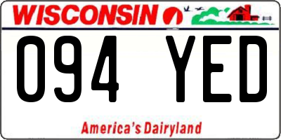 WI license plate 094YED