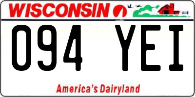 WI license plate 094YEI