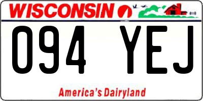 WI license plate 094YEJ