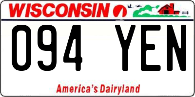 WI license plate 094YEN
