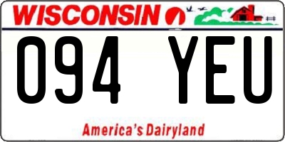 WI license plate 094YEU