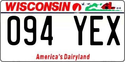 WI license plate 094YEX