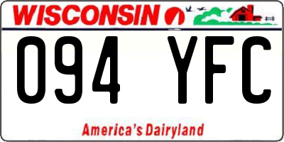 WI license plate 094YFC