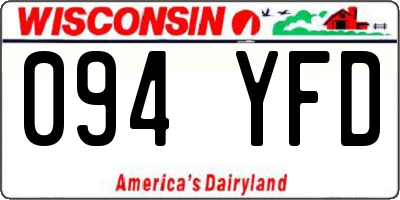 WI license plate 094YFD