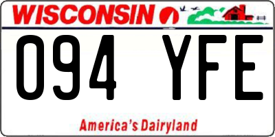 WI license plate 094YFE