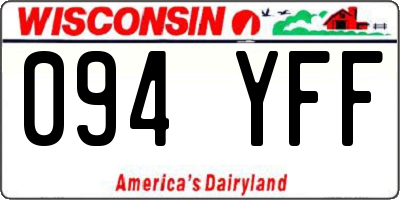 WI license plate 094YFF