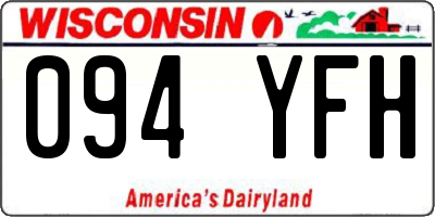 WI license plate 094YFH