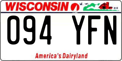 WI license plate 094YFN