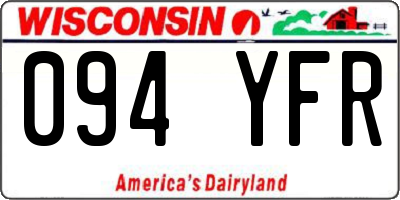 WI license plate 094YFR