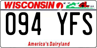 WI license plate 094YFS