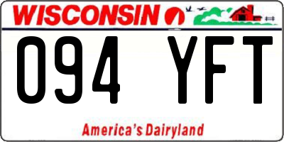 WI license plate 094YFT