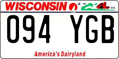 WI license plate 094YGB