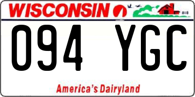 WI license plate 094YGC