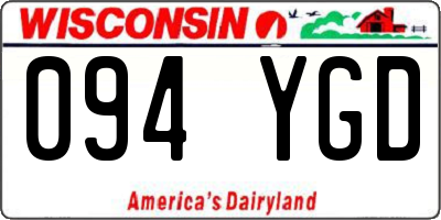 WI license plate 094YGD