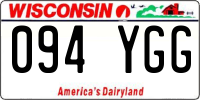 WI license plate 094YGG