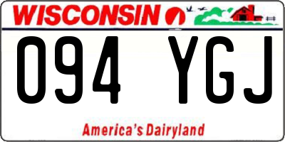 WI license plate 094YGJ