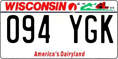 WI license plate 094YGK
