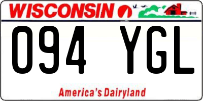 WI license plate 094YGL
