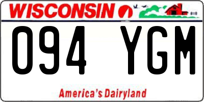 WI license plate 094YGM