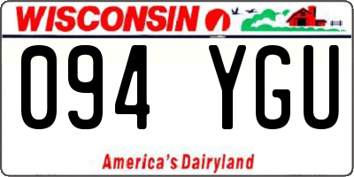 WI license plate 094YGU