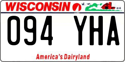 WI license plate 094YHA