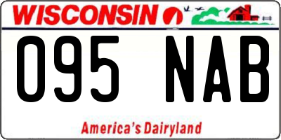 WI license plate 095NAB