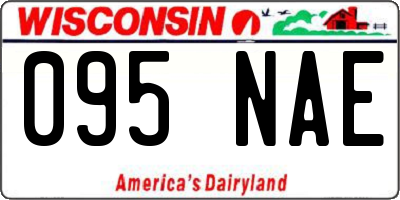 WI license plate 095NAE