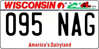 WI license plate 095NAG