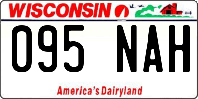 WI license plate 095NAH